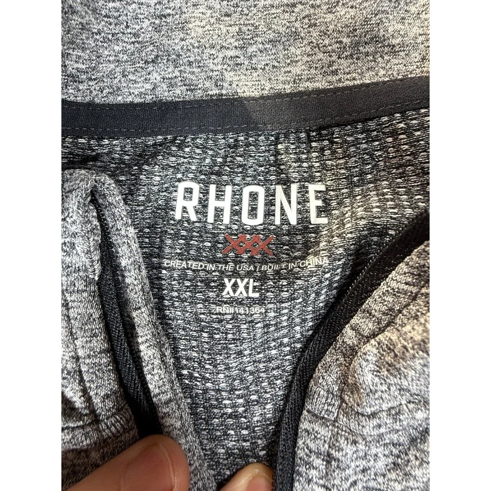 Rhone Quarter Zip Mens XXL Gray Heather Performance‎ Pullover Athletic Top